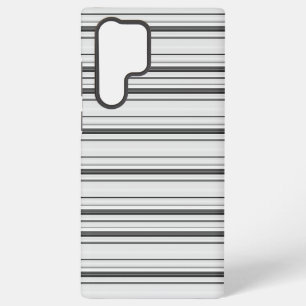 Cute white grey stripes samsung galaxy case