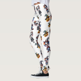 Cute White Halloween Leggings