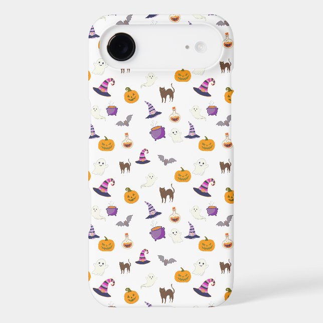 Cute white Halloween Seamless Pattern - Spooky (Back)