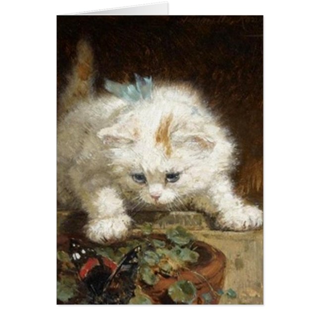 Cute White Kitten by Ronner-Knip (Front)