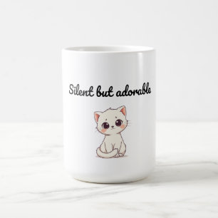 Cute White Kitten Mug – Fun Gift for Cat Lovers &