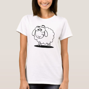 Cute white little cartoon sheep T-Shirt