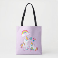 Cute White Magical Unicorns Mum & Baby