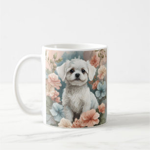 Cute White Maltese Puppy  Coffee Mug