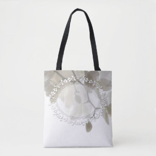 Cute white orchids tote bag