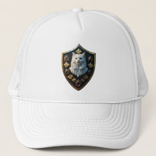 Cute White Persian Shield Baseball Cap