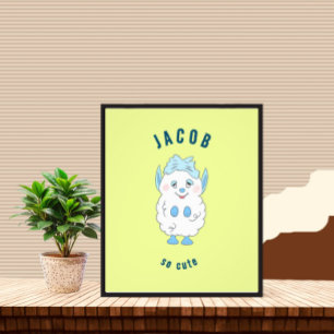 Cute white photo print