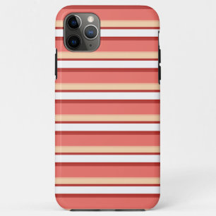 Cute white pink stripes iPhone 11 pro max case