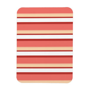 Cute white pink stripes magnet