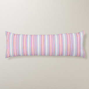 Cute white pinky stripes body cushion