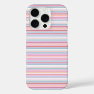 Cute white pinky stripes  iPhone 16 pro case
