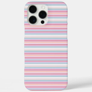 Cute white pinky stripes iPhone 16 pro max case