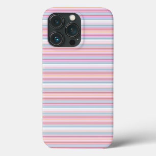 Cute white pinky stripes iPhone 13 pro case