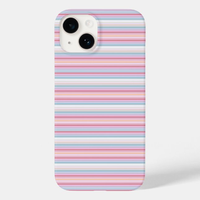Cute white pinky stripes  Case-Mate iPhone case (Back)