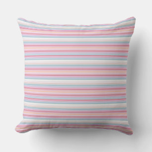 Cute white pinky stripes cushion