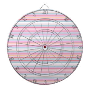 Cute white pinky stripes dartboard
