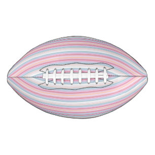 Cute white pinky stripes football