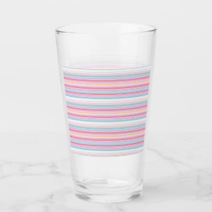 Cute white pinky stripes  glass