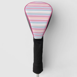 Cute white pinky stripes golf head cover