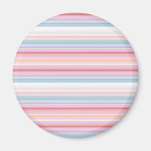 Cute white pinky stripes magnet