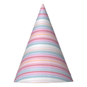 Cute white pinky stripes party hat