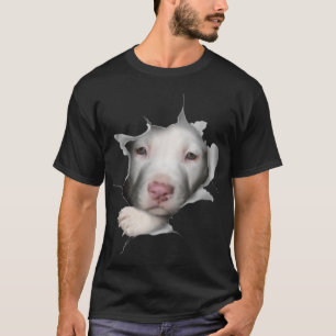 Cute White Pitbull Face Inside Me T-Shirt