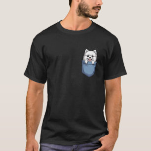 Cute White Pocket Pomeranian Lover Pom Dog Mum T-Shirt