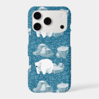 Cute White Polar Bear North Wild Animal Blue Cold