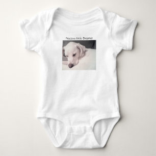 Cute White Puppy Dog Sleeping Peacefully Baby Body Bodysuit