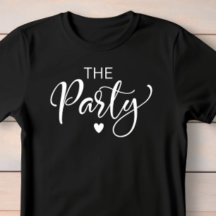 Cute White Script Bachelorette Party T-Shirt