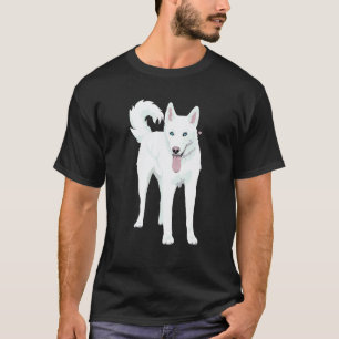 Cute White Siberian Husky Dog T-Shirt
