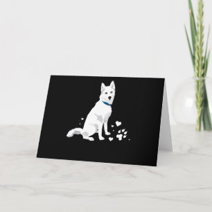 Cute White Siberian Husky - Sweet White Snow Dog Card