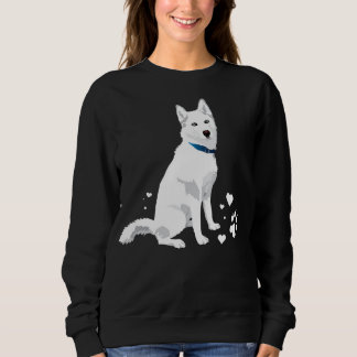 Cute White Siberian Husky - Sweet White Snow Dog Sweatshirt