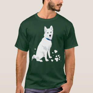 cute white Siberian Husky sweet white Snow dog  T-Shirt
