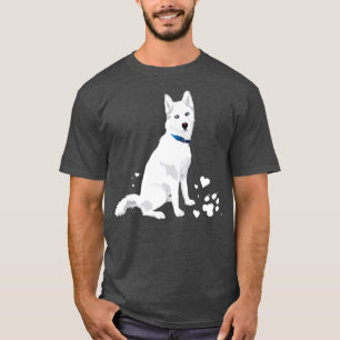 cute white Siberian Husky  sweet white Snow dog T-Shirt