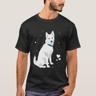 Cute White Siberian Husky Sweet White Snow Dog T-Shirt