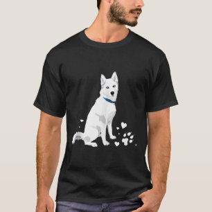 Cute White Siberian Husky  Sweet White Snow Dog Ta T-Shirt