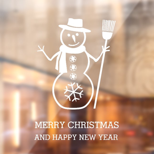 Cute white snowman and snowflakes (Sheet 2)