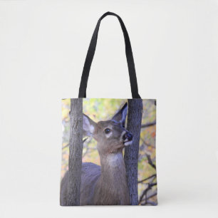Cute White Tailed Deer (2 Sides) Tote Bag