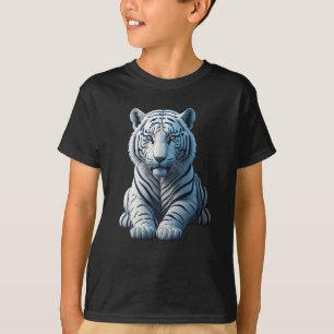 Cute white tiger with black stripes T-Shirt