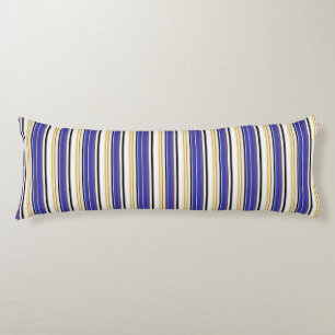 Cute white violet stripes body cushion