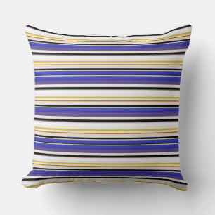Cute white violet stripes cushion