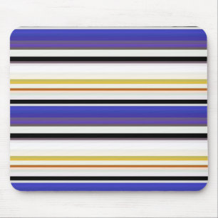 Cute white violet stripes mouse pad