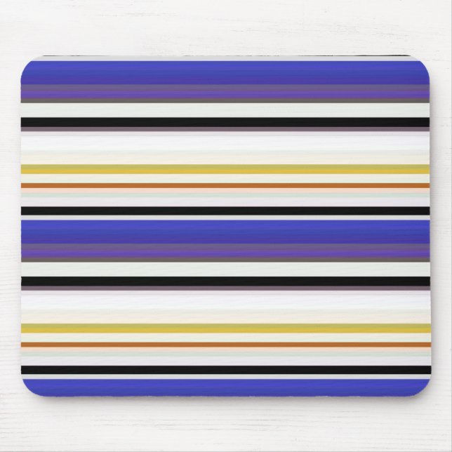 Cute white violet stripes mouse pad (Front)