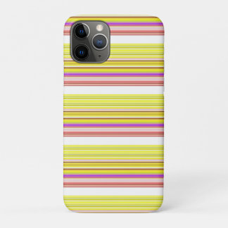 Cute white yellow stripes iPhone 11 pro case