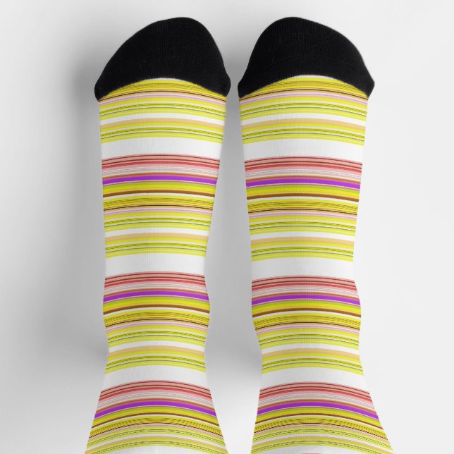 Cute white yellow stripes socks (Top)