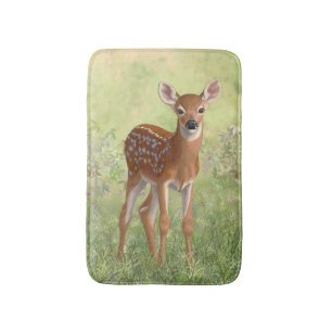 Cute Whitetail Fawn Bath Mat