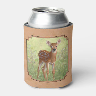 Cute Whitetail Fawn Can Cooler
