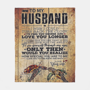 Cute Wife To My Husband Gift   Family Gift Fleece Blanket