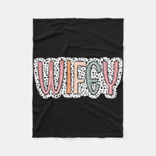 Cute Wifey Bride Wedding Wife Women Fleece Blanket